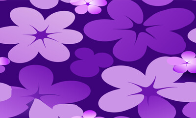 seamless pattern with purple flowers