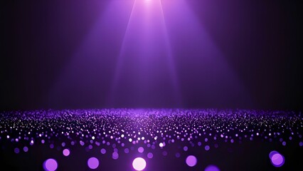 Purple lights illuminate dark background