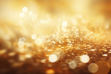 Enchanting Sparkling golden blur. Magic glitter. Generate Ai