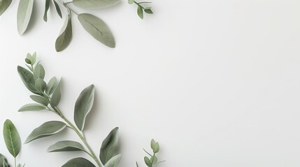 a beautiful bank flat lay table background for mockup, modern and minimalist style, white