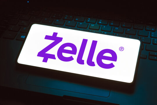 May 13, 2024, Brazil. In this photo illustration, the Zelle logo is displayed on a smartphone screen.