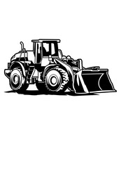 Bulldozer Illustration, Bulldozer Driver Vector, Bulldozer Clipart, Bulldozer Cut file, Bulldozer Stencil, Contractor Monogram, Construction