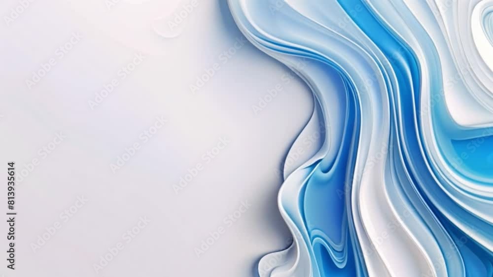 Aufkleber a white and blue background featuring wavy lines in an abstract pattern.