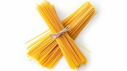 Collection of spaghetti isolated on white background. Set of multiple images. Part of series