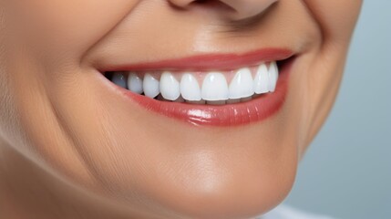 Obraz premium Dental Care. close up mouth senior or adult, Healthy Smile Elderly show beautiful of teeth, confident in orthodontics, advertising, white teeth, online plating, dentures, dental implants,