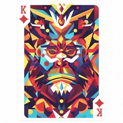 Abstract Artistic Monkey King Card