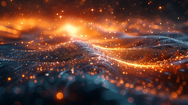Interconnected Particles: Illustration Demonstrates Quantum Entanglement's Instantaneous Influence