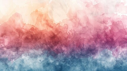 Fototapeta premium Abstract watercolor background blue red yellow gradient with copy space. Digital art painting. Colorful texture. desktop wallpaper or poster.