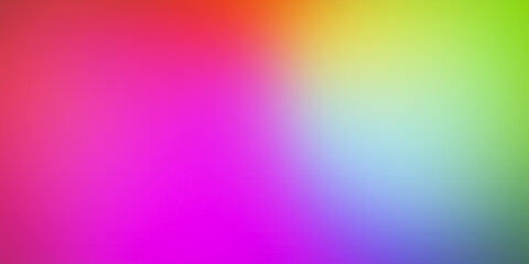 Vivid vibrant dynamic multicolor blurred ultrawide modern technological light warm mix red pink purple blue neon yellow green gradient background. Great for design, banners, wallpapers. Vintage style