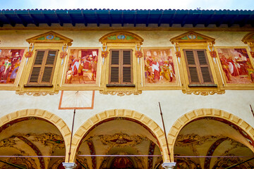 The frescoes of Santa Maria di Loreto Church, Lugano, Switzerland
