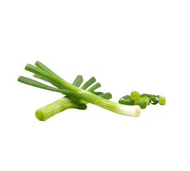 spring onions isolated on transparent png