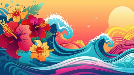 Celebrate AAPI Heritage Month with a vibrant banner. Banner design promoting Asian American and Pacific Islander culture.