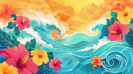 Celebrate AAPI Heritage Month with a vibrant banner. Banner design promoting Asian American and Pacific Islander culture.