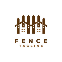 Fence logo with home concept	
