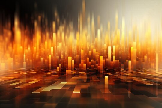 abstract background of coding software for mobile applications, orange and yellow tone