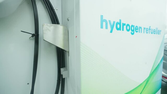 Hydrogen Car Picking Up Fuel