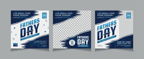 Father's Day social media post template, Father's Day posters, banners, ads, social media, promotions, and sales