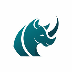 Logo Icon Illustration of a Rhino's Head