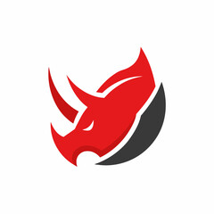 Logo Icon Illustration of a Rhino's Head