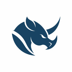 Logo Icon Illustration of a Rhino's Head