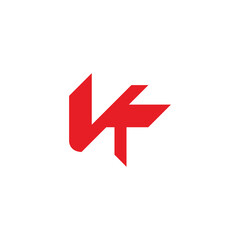 letter vkt simple linked geometric logo vector
