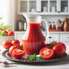 Frischer Tomatensaft