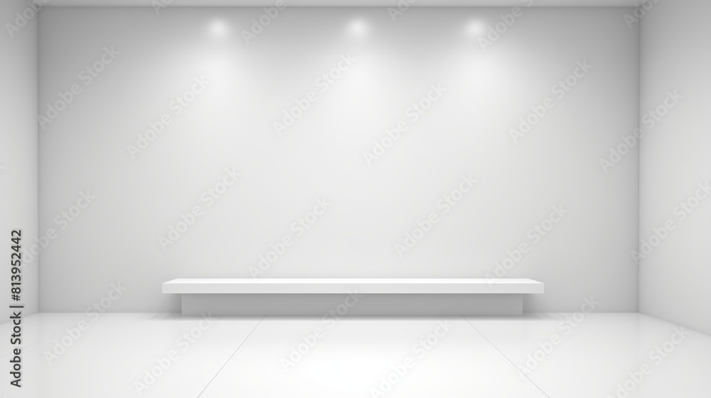 Poster abstract white studio background for product presentation. empty gray room with shadows of window. d