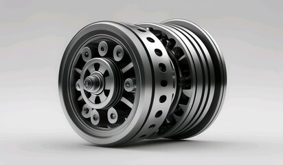 car wheels isolated on white background