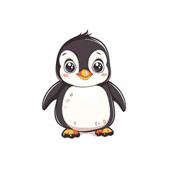 A Cute Cartoon Baby Penguin, Cartoon Illustration
