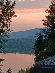 sunset on the lake
