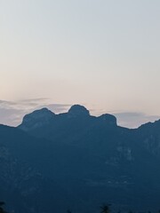 sunset in the mountains