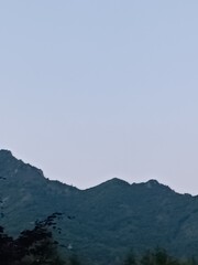 mountains and clouds
