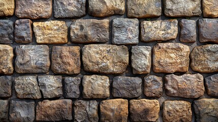 Obraz premium A wall's blocky appearance and the vibrant green plant at its center make for a visually pleasing close-up