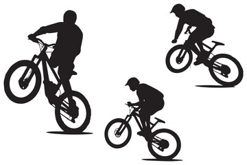 Downhill Mountain Biker Jumping Bicycle