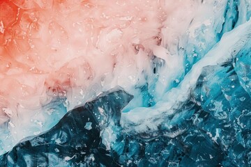 Obraz premium Global warming impact on a melting glacier