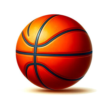 recommend clip art: Vector illustration of a basketball ball on a white background.