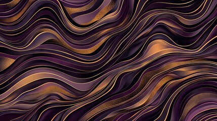   A close-up of a purple and gold background with wavy lines at the center and a golden stripe down the center