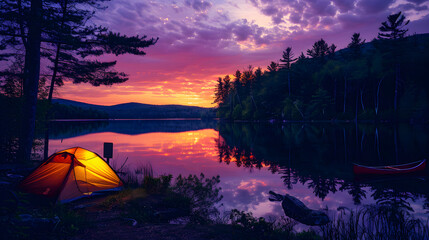Serene Solitude: Capturing the Vibrant Allure of Camping in the Vermont State Parks