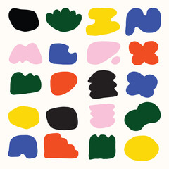 colorful organic abstract shape vector