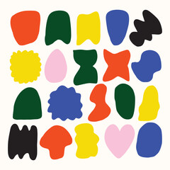 colorful organic abstract shape vector