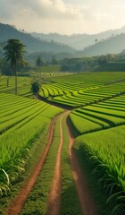 rice terraces in island