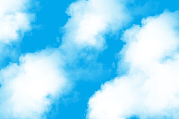 Obraz premium fondo de cielo azul, con nubes blancas, gradiete, despejado, movimiento, expansión de nubes, web, redes, digital, 