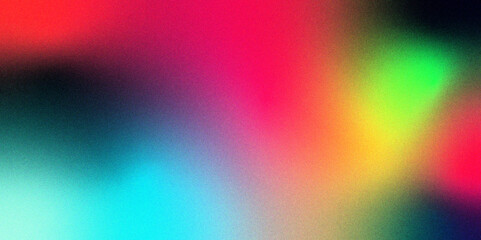 Abstract pink yellow blue purple Vibrant color gradient with dark grainy noise and texture. Pastel colors gradient mesh, rough, grain and noise. Foil shimmer with colorful bright spots.