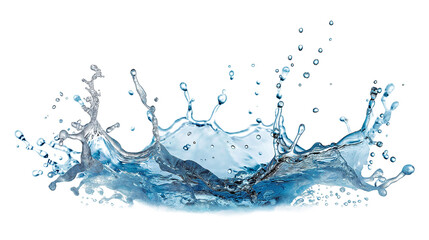 Water splash isolated on transparent background , cut out.