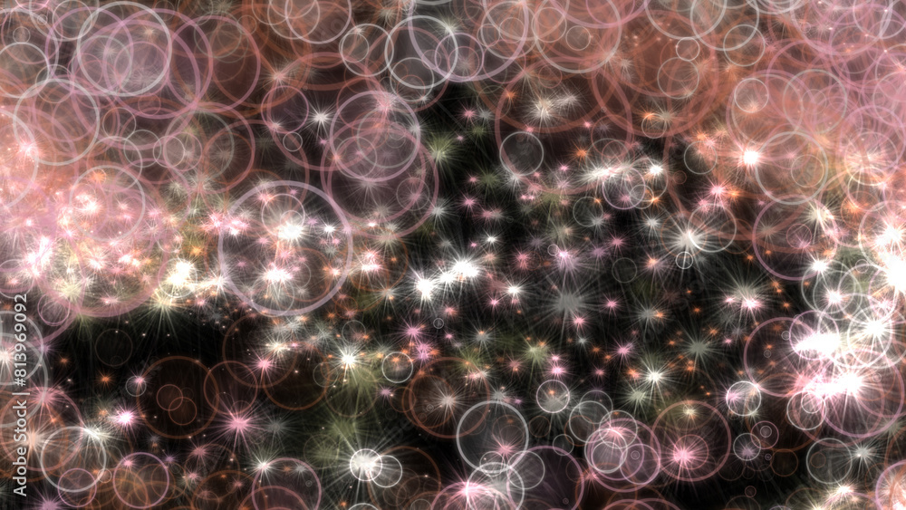 Poster abstract background made of particles of different sizes
