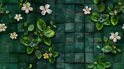 Photo realistic Eco Friendly Mother s Day Tiles concept featuring tiles made from recycled materials, symbolizing a mother s care for the future and the environment. Eco conscious 