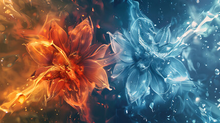 Naklejka premium Floral Fantasies: A Vibrant Tapestry of Nature’s Artistry Across Diverse Realms