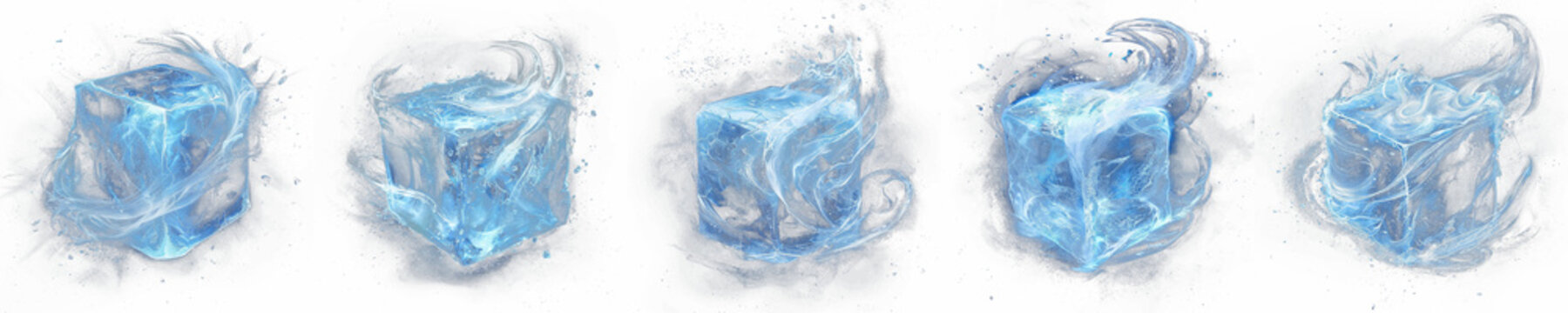 Progressive disintegration of blue ice