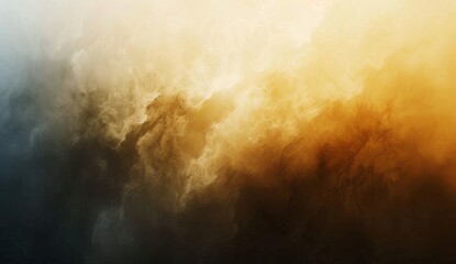A gradient background with a color scheme of light gold and dark grey, creating an atmosphere reminiscent of dusk