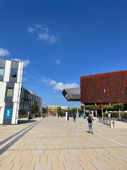 view of the campus of the university of economics and business in vienna